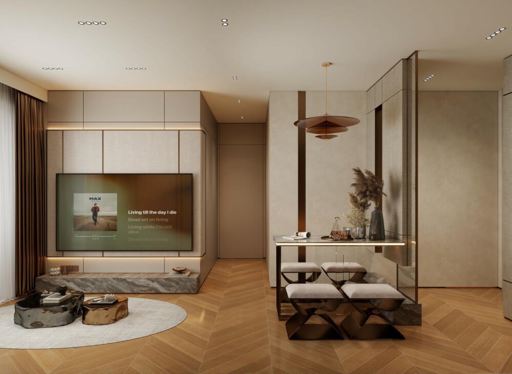 維港雙鑽-裝修案例-493呎-2房單位-Sdesign