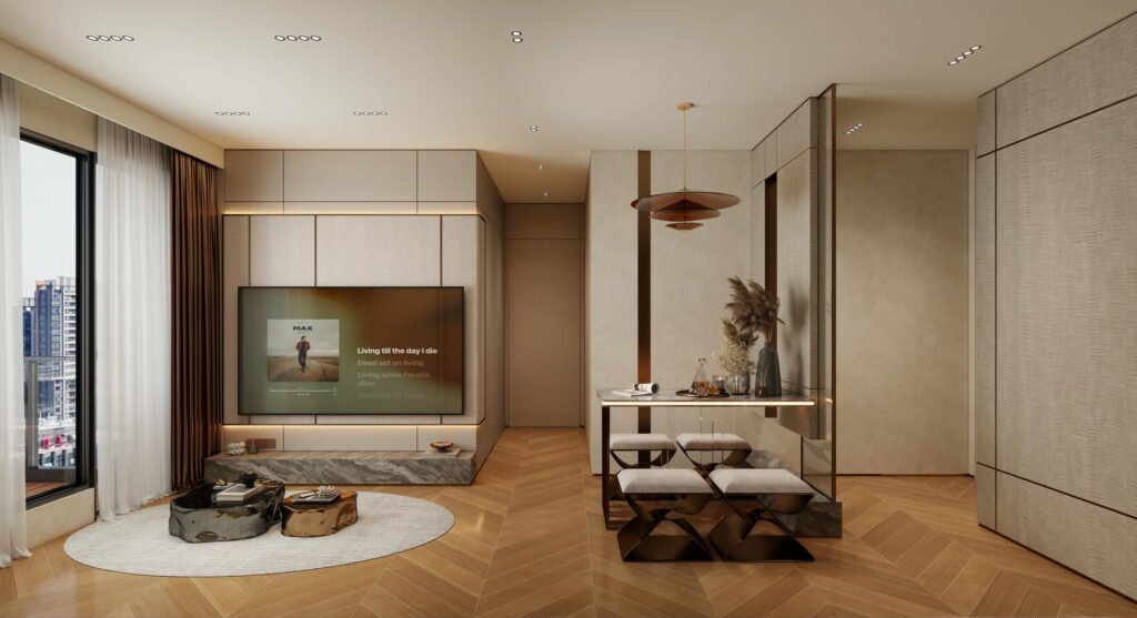 維港雙鑽-裝修案例-493呎-2房單位-Sdesign